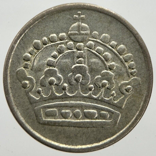 1961 Sweden 25 Ore Silver Coin | Very High Grade | a7276