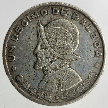 1961 Panama Un Decimo 1/10 Balboa Silver Coin | Fine Collectable Grade