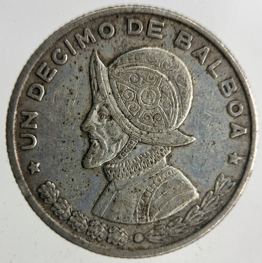 1961 Panama Un Decimo 1/10 Balboa Silver Coin | Fine Collectable Grade