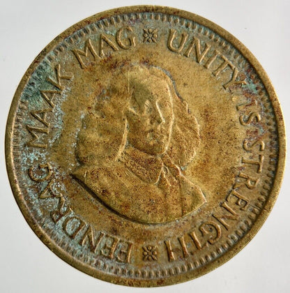 1961 South Africa 1/2 Half Cent Coin | Fine Collectable Grade