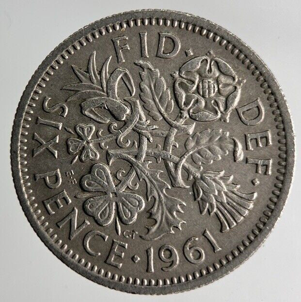 1961 Elizabeth II 2nd Sixpence Coin | Fine Collectable Grade