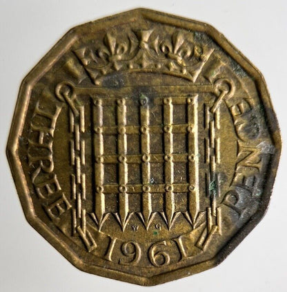 1961 Elizabeth II Brass Threepence Coin | Fine Collectable Grade