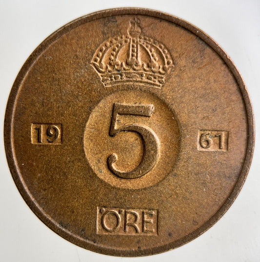 1961 Sweden 5 Ore Coin | Fine Collectable Grade