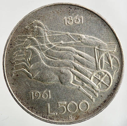 1961 Italy 500 Lira Silver Coin | Fine Collectable Grade