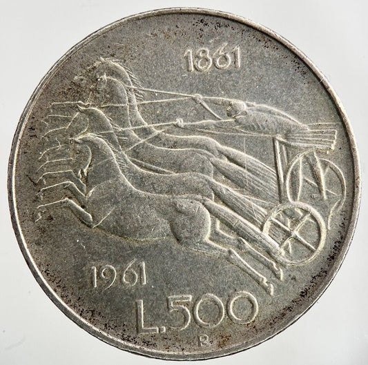 1961 Italy 500 Lira Silver Coin | Fine Collectable Grade