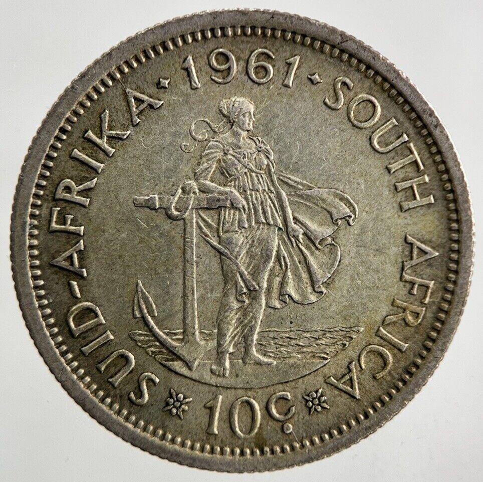 1961 South Africa One Shilling 10c 10 Cents Silver Coin | Very High Grade