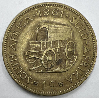 1961 South Africa One Cent Coin | Collectable Grade | a1219
