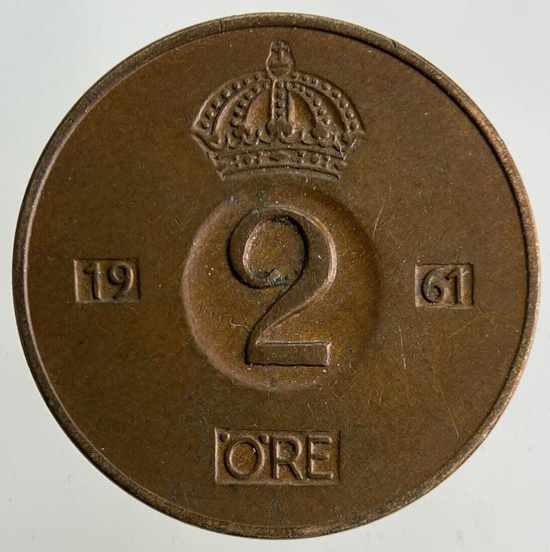1961 Sweden 2 Ore Coin | Fine Collectable Grade