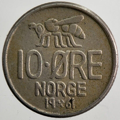 1961 Norway 10 Ore Coin | Fine Collectable Grade | a7002