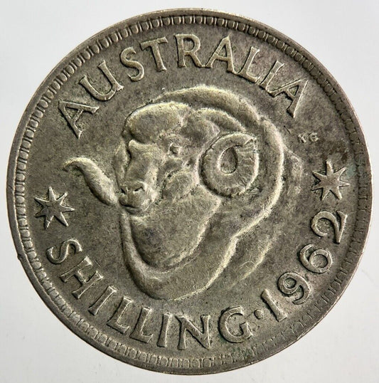 1962 Australia Shilling Silver Coin | Fine Collectable Grade