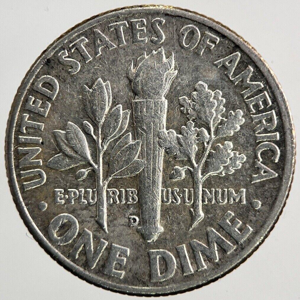 1961-D US USA Roosevelt One Dime Silver Coin | Fine Collectable Grade