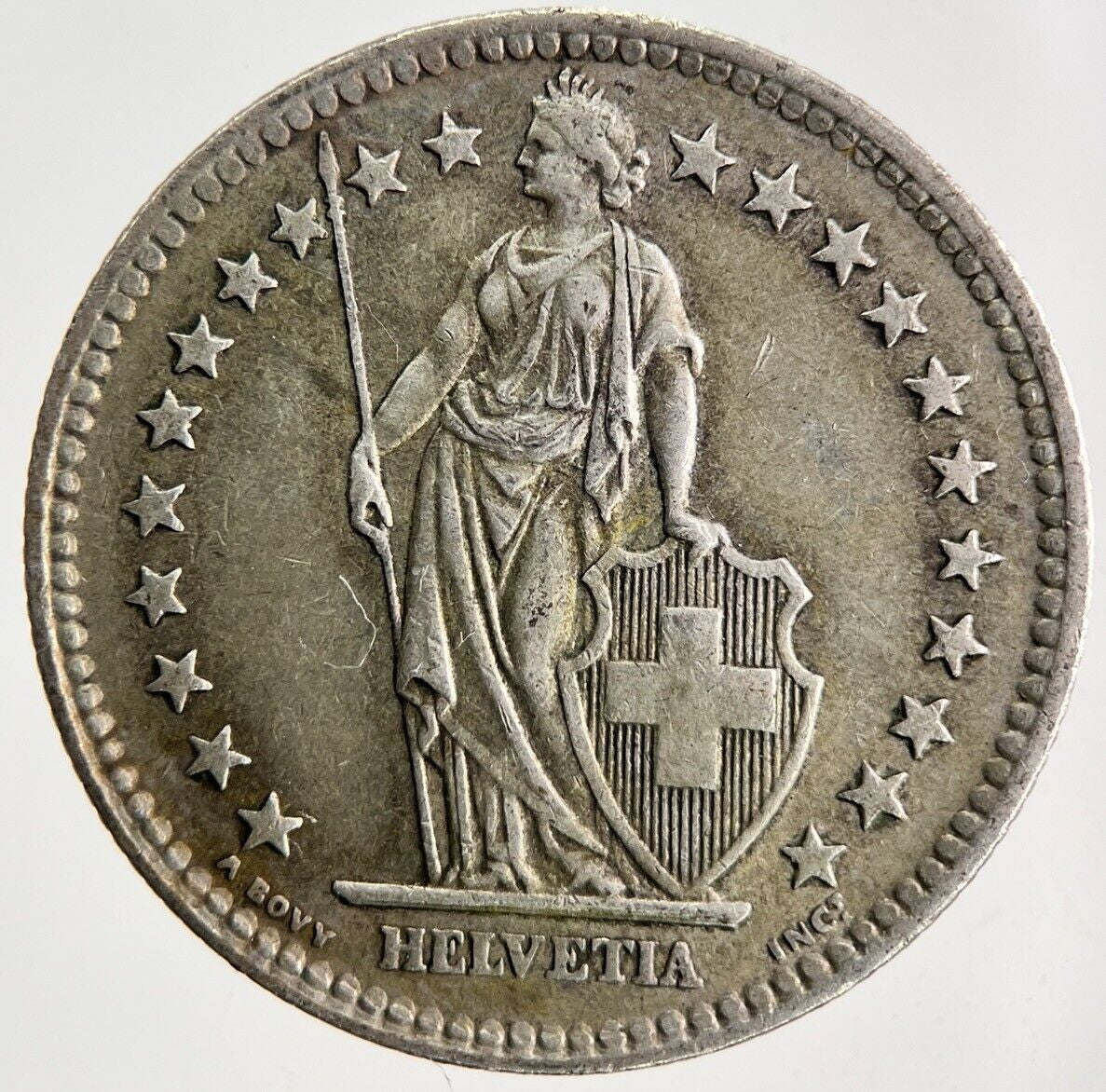 1961 Switzerland Swiss 2 Franc Silver Coin | Very High Grade