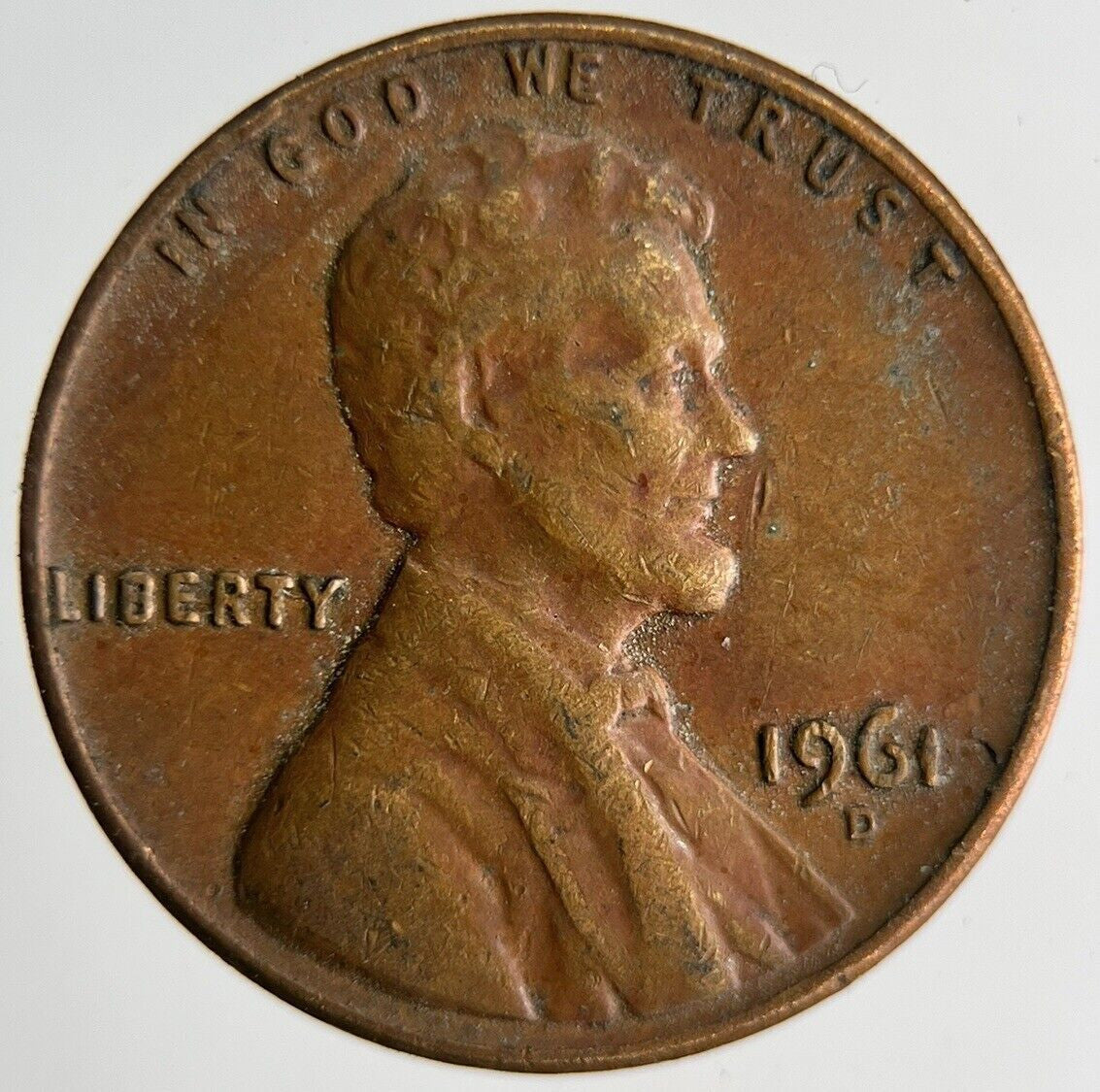 1961-D US USA Lincoln One 1 Cent Coin | Fine Collectable Grade