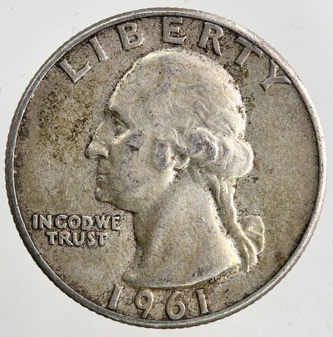 1961 US USA Quarter Dollar Silver Coin | Fine Collectable Grade