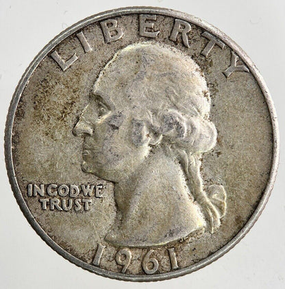 1961 US USA Quarter Dollar Silver Coin | Fine Collectable Grade