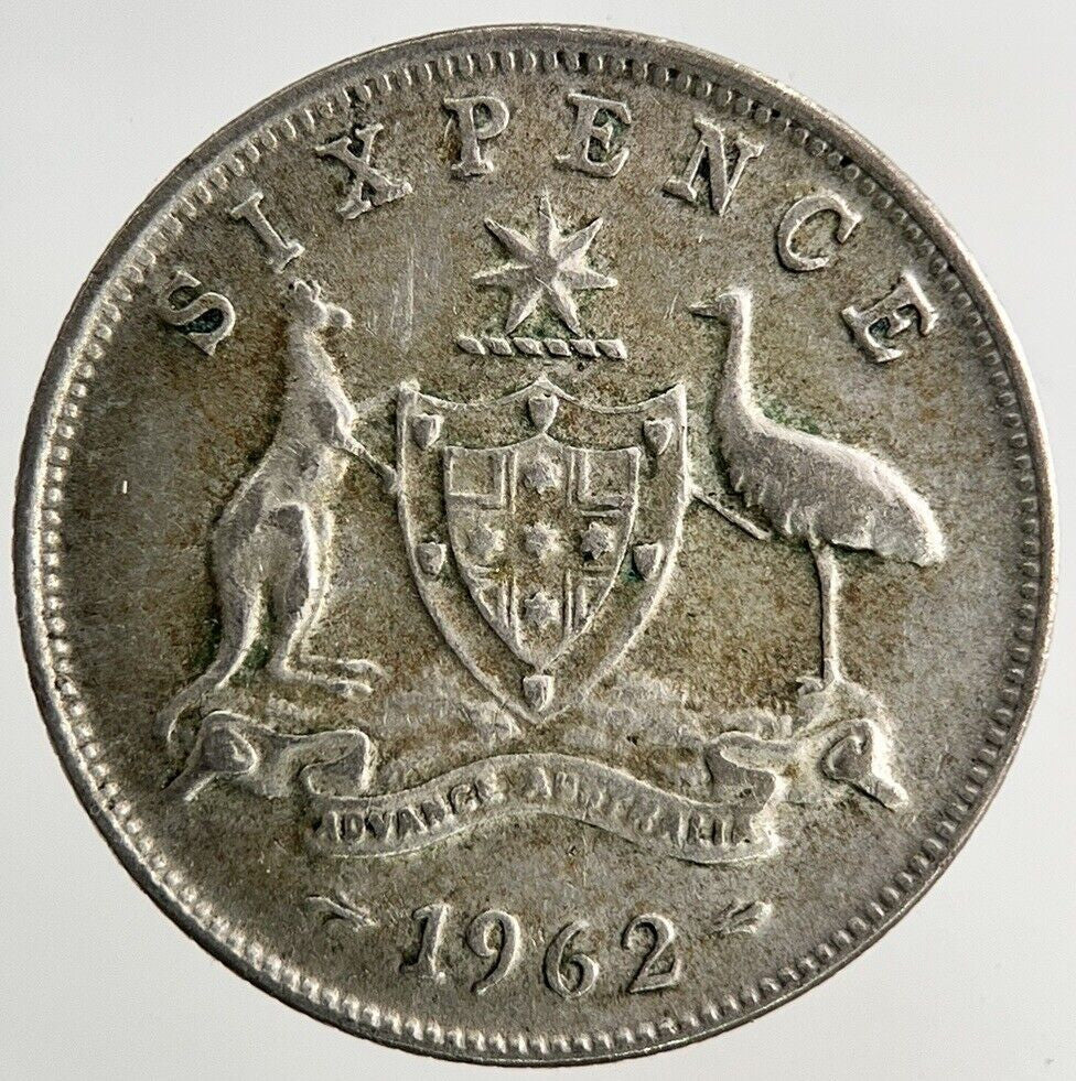 1962 Australia Sixpence Silver Coin | Fine Collectable Grade