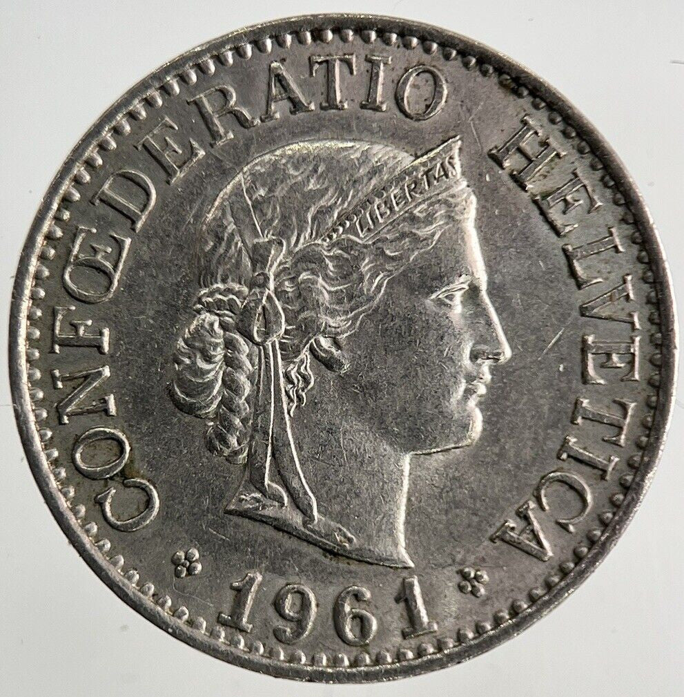 1961 Switzerland Swiss 10 Rappen Coin | Fine Collectable Grade
