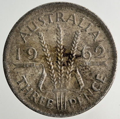1962 Australia Threepence Silver Coin | Fine Collectable Grade