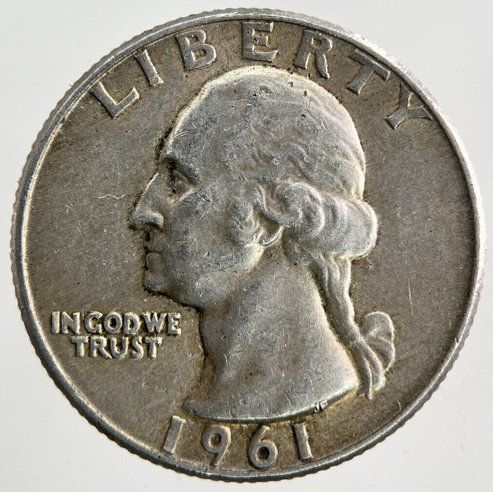 1961-D US USA Quarter Dollar Silver Coin | Fine Collectable Grade