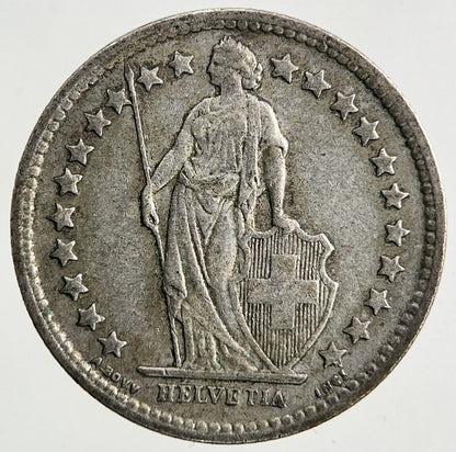 1961 Switzerland Swiss 1/2 Half Franc Silver Coin | Fine Collectable Grade