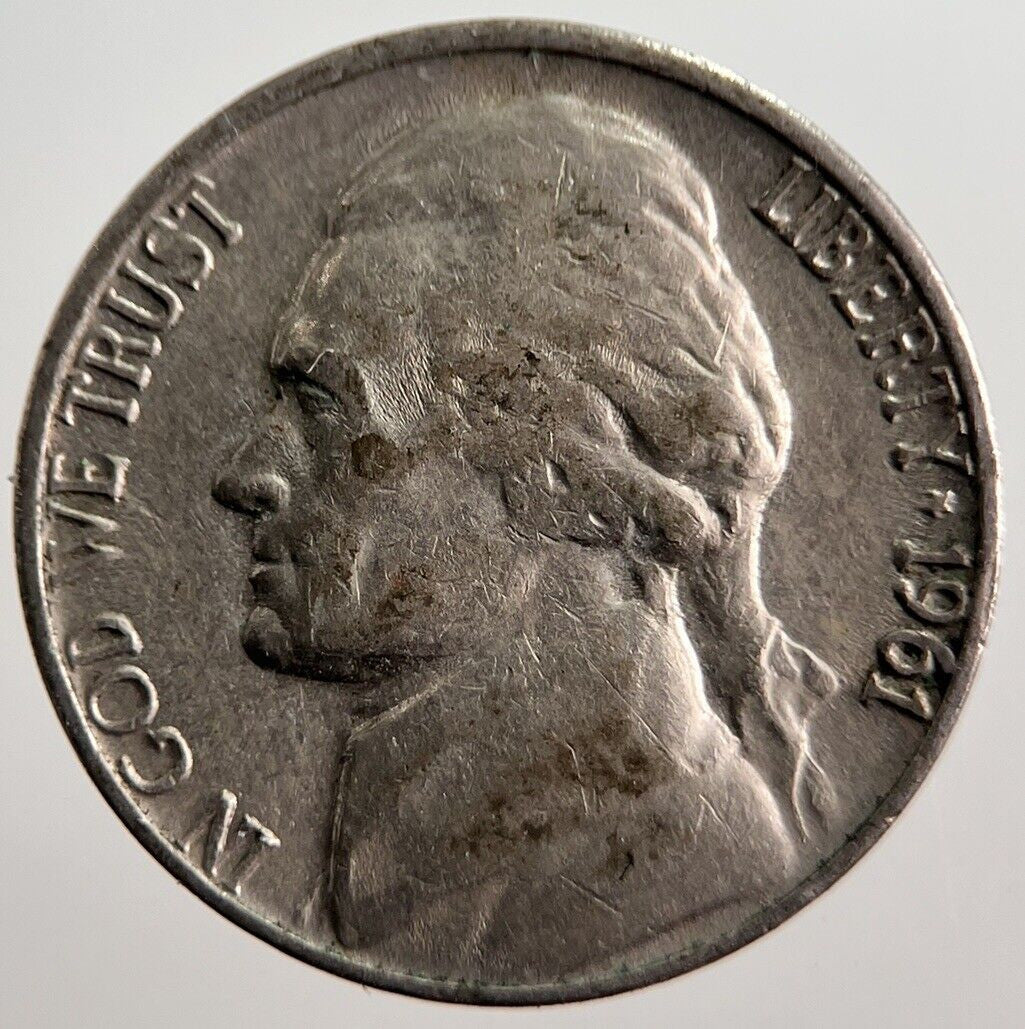 1961 US USA Nickel 5 Cents Coin | Collectable Grade | a1406