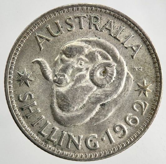 1962 Australia Silver Shilling Coin | Fine Collectable Grade
