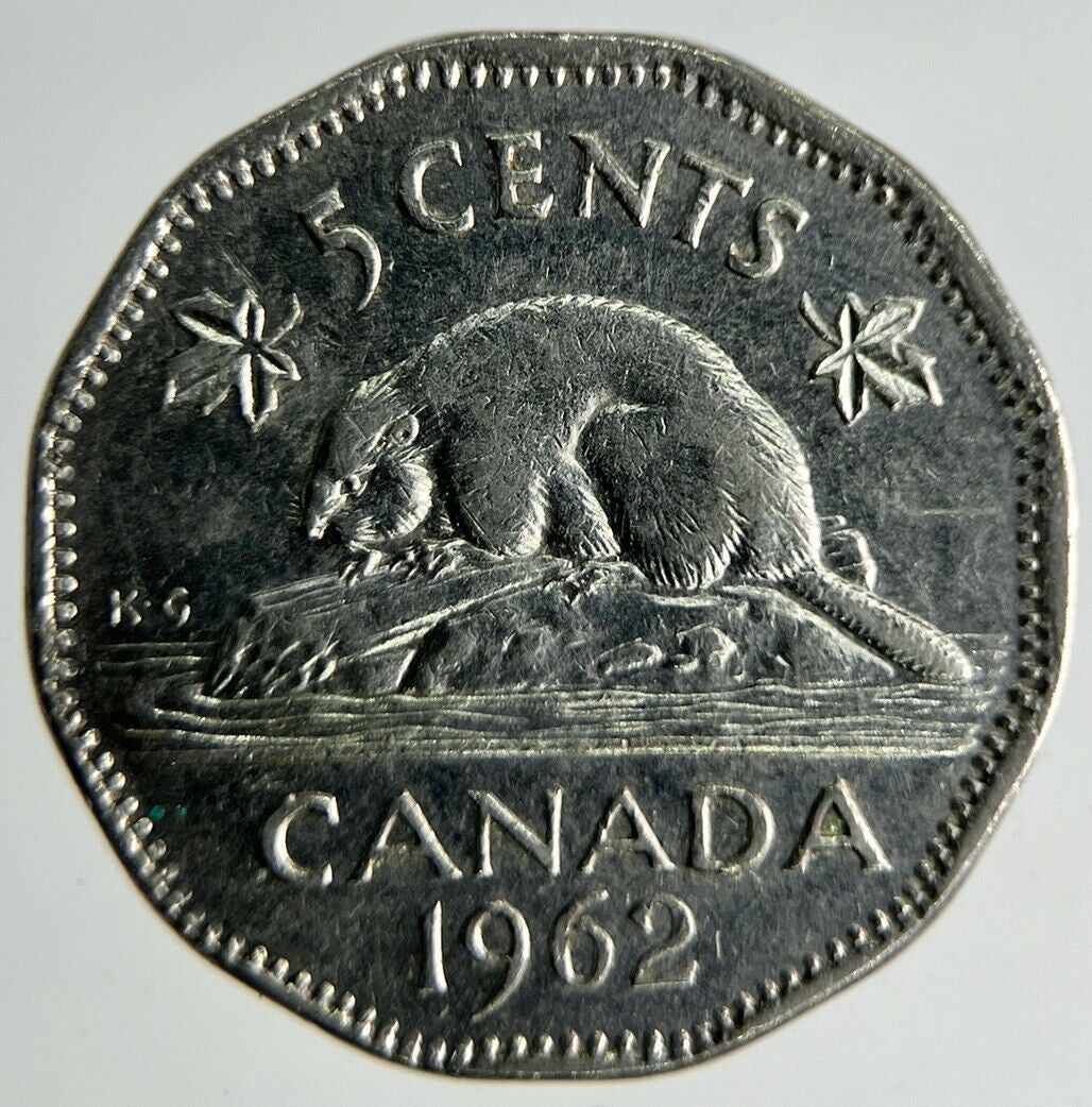 1962 Canada 5 Cents Coin | Fine Collectable Grade