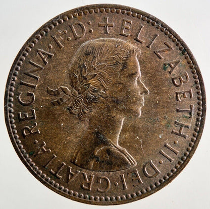 1962 Elizabeth II 2nd Half-Penny Coin | Very Fine Grade