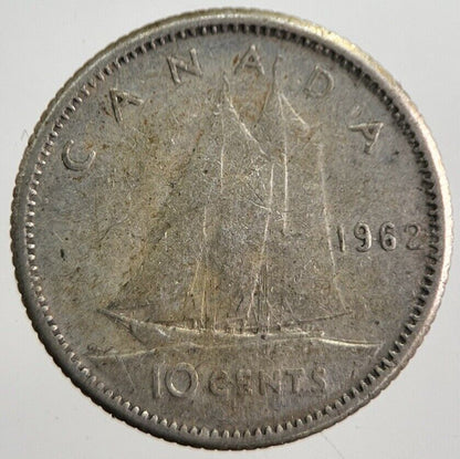 1962 Canada 10 Cents Silver Coin | Collectable Grade | a7643