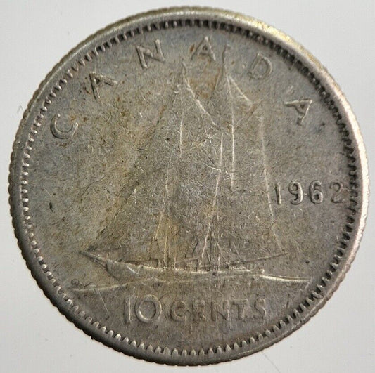 1962 Canada 10 Cents Silver Coin | Collectable Grade | a7643