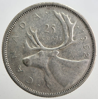 1962 Canada 25 Cents Silver Coin | Fine Collectable Grade | a7630
