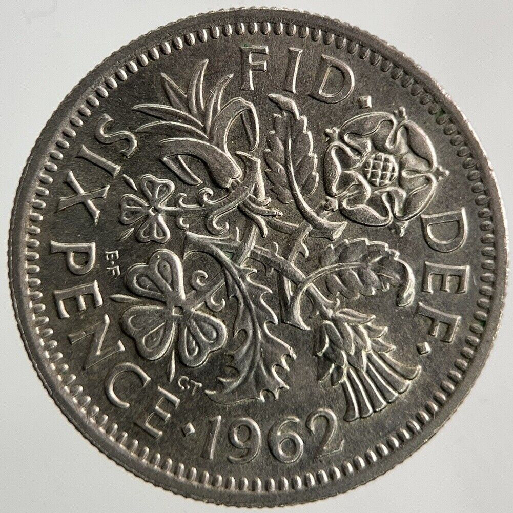 1962 Elizabeth II 2nd Sixpence Coin | Very High Grade