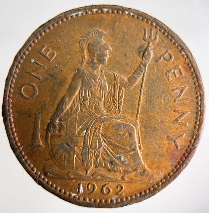 1962 Elizabeth II 2nd One Penny Coin | Fine Collectable Grade