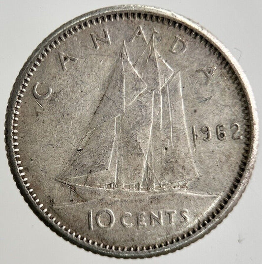 1962 Canada 10 Cents Silver Coin | Collectable Grade