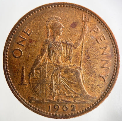 1962 Elizabeth II 2nd One Penny Coin | Very High Grade