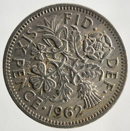 1962 Elizabeth II 2nd Sixpence Coin | Fine Collectable Grade