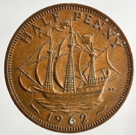 1962 Elizabeth II 2nd Half-Penny Coin | Fine Collectable Grade