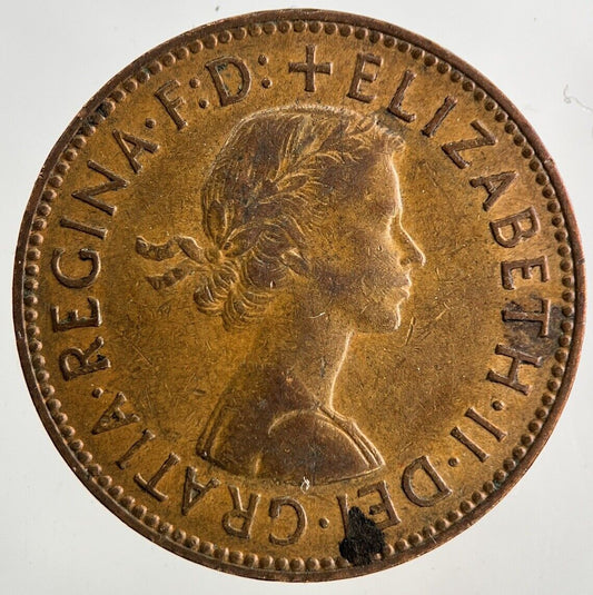 1962 Elizabeth II 2nd Half-Penny Coin | Fine Collectable Grade