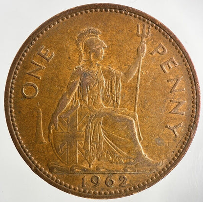 1962 Elizabeth II 2nd One Penny Coin | Fine Collectable Grade