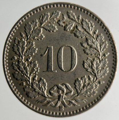 1962 Switzerland 10 Rappen Coin | Very High Grade