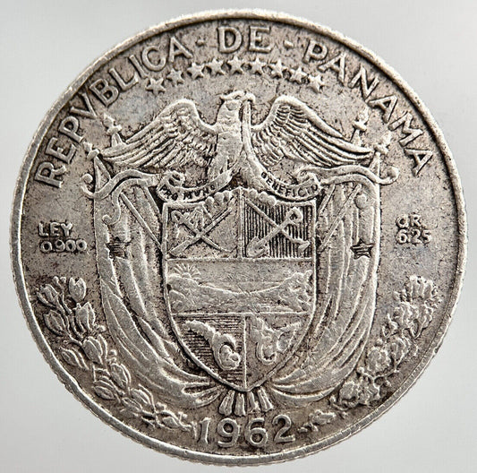 1962 Panama 1/4 Quarter Balboa Silver Coin | Very High Grade | a1580