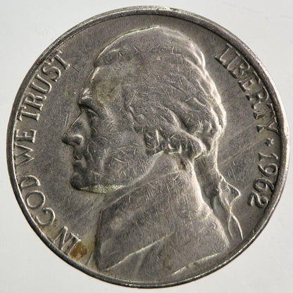 1962-D US USA Jefferson Nickel Coin | Fine Collectable Grade