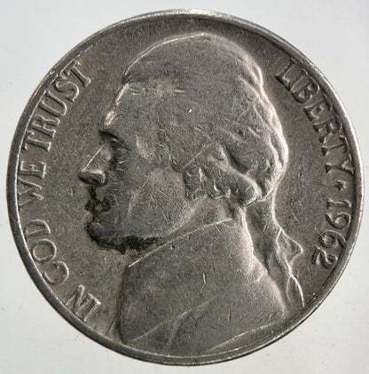 1962-D US USA Jefferson Nickel Coin | Collectable Grade