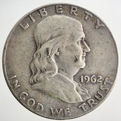 1962-D US Benjamin Half Dollar Silver Coin | Fine Collectable Grade