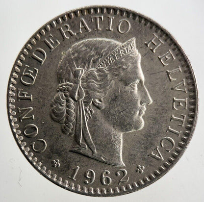 1962 Switzerland Swiss 20 Rappen Coin | Fine Collectable Grade