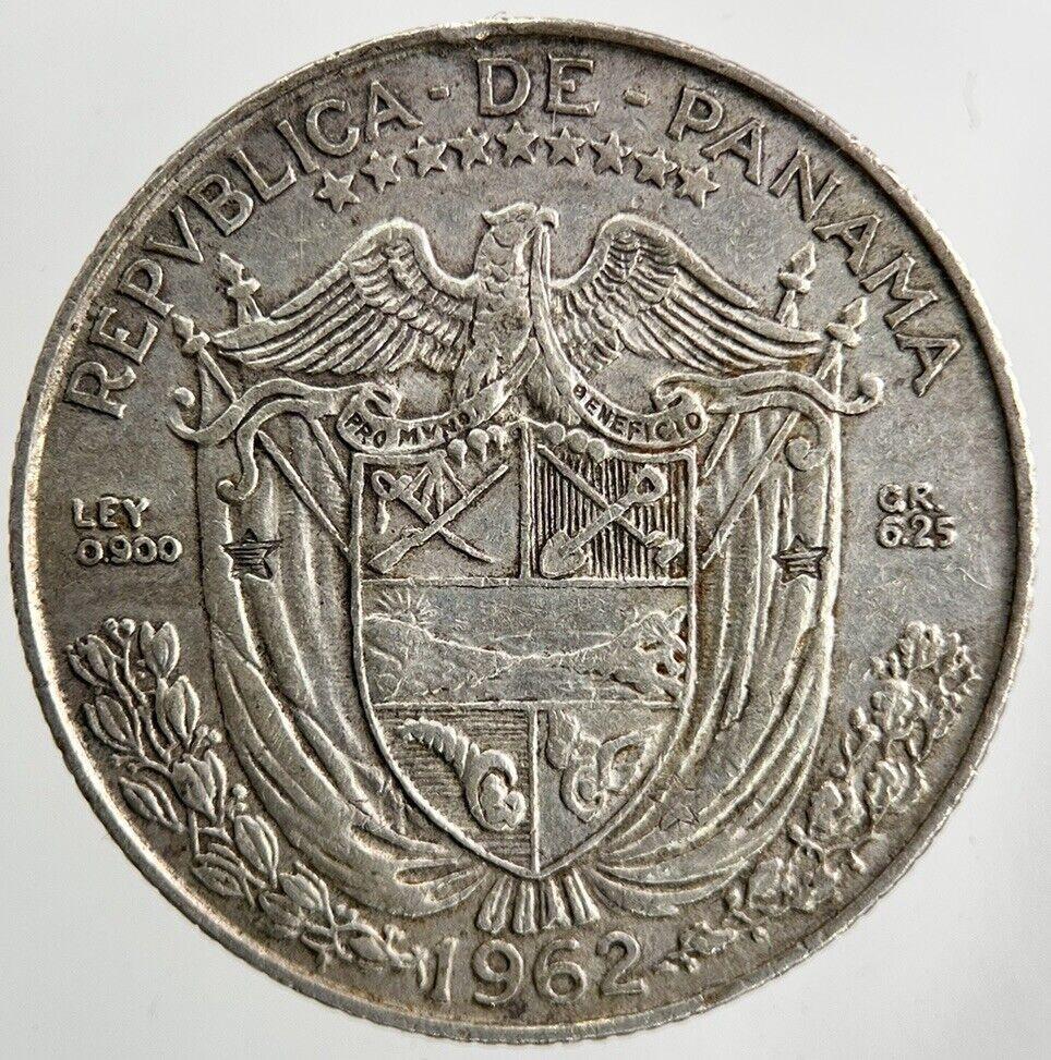1962 Panama 1/4 Quarter Balboa Silver Coin | Very High Grade