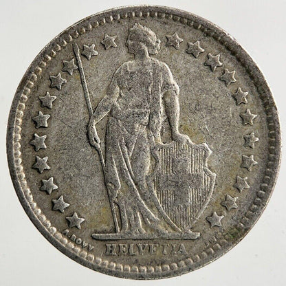 1962 Switzerland Swiss 1/2 Half Franc Silver Coin | Fine Collectable Grade