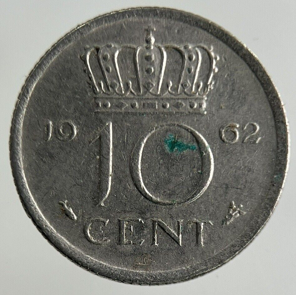 1962 Netherlands 10 Cents Coin | Fine Collectable Grade