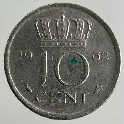 1962 Netherlands 10 Cents Coin | Fine Collectable Grade