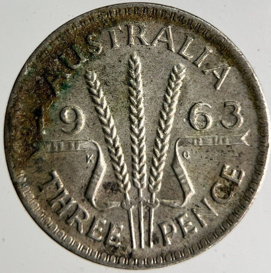 1963 Australia Threepence Silver Coin | Fine Collectable Grade